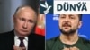 Russiýanyň prezidenti Wladimir Putin (çepde) we Ukrainanyň prezidenti Wolodymyr Zelenski 