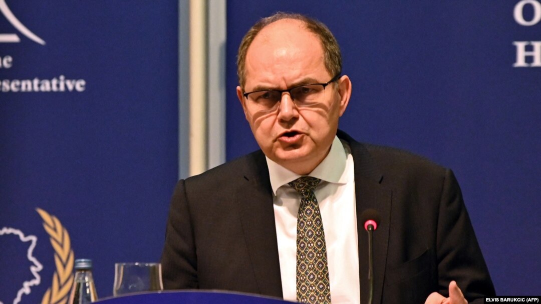  Visoki predstavnik međunarodne zajednice u Bosni i Hercegovini Christian Schmidt na konferenciji za medije 8. decembra 2021.