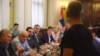 Konsultacije poslaničkih grupa sa predstavnicima Radio-televizije Srbije (RTS) i Radio-televizije Vojvodine (RTV), u Beogradu, 29. aprila 2024.