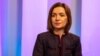 Predsjednica Moldavije, Maia Sandu, tokom intervuja za RSE u Pragu sa Rikardom Jozwiakom, 16. oktobar 2023. 