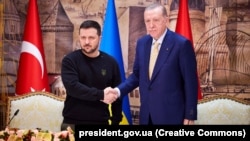 Встреча Владимира Зеленского (слева) и Реджепа Тайипа Эрдогана, март 2024 года