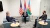 ԱՄՆ - Միացյալ Նահանգների պետքարտուղար Էնթոնի Բլինքենը, Հայաստանի և Ադրբեջանի արտգործնախարարներ Արարատ Միրզոյանը և Ջեյհուն Բայրամովը, Արլինգտոն, Վիրջինիայի նահանգ, 4-ը մայիսի, 2023թ.