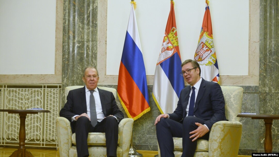 Lavrov i Vučić su nakon sastanka u Beogradu ukazali na značaj "strateškog partnerstva" dve zemlje, 10. oktobar 2021.