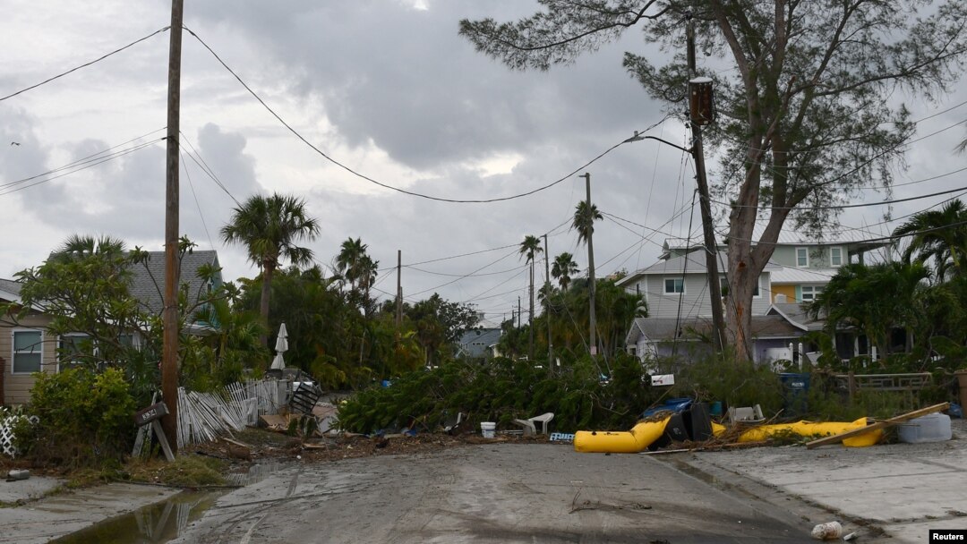 Oštećeno područje nakon uragana Helene u okrugu Pinellas, Florida, SAD, 28. septembra 2024. 