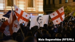 საპროტესტო აქცია თავისუფლების მოედანზე, თბილისი, 8 ნოემბერი, 2021 წელი