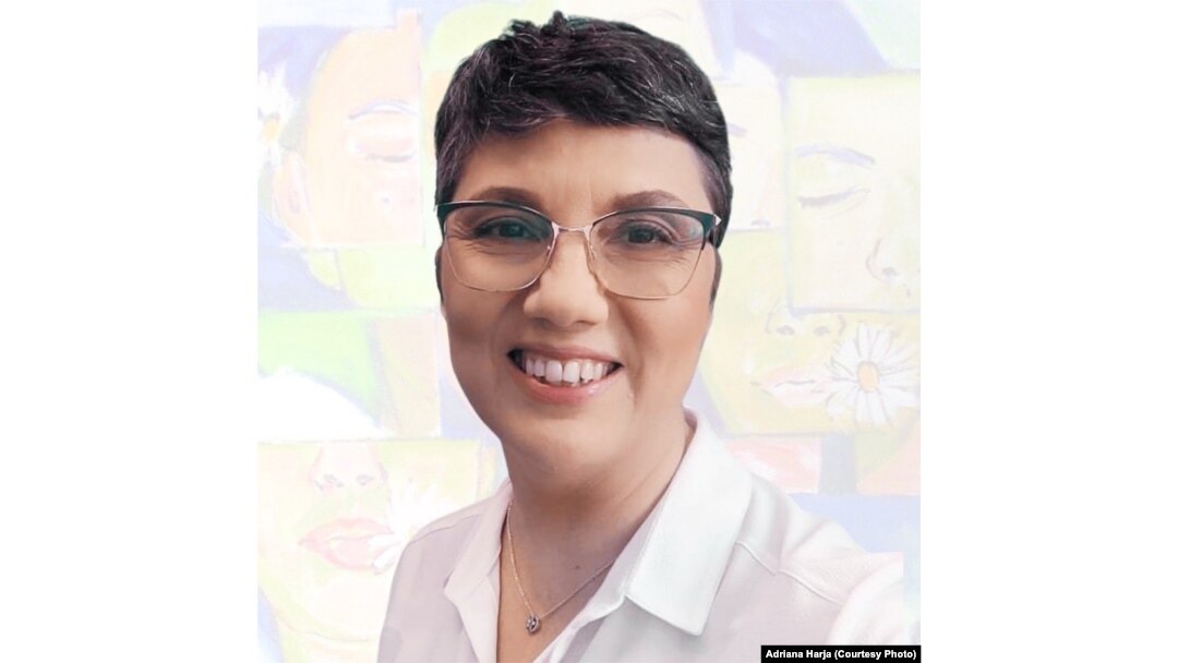 Adriana Harja, președintele Asociației Naționale Miastenia Gravis din România, pacientă suferind de această boală.