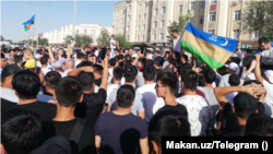 Протесты в Нукусе.