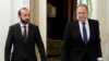 Հայաստանի և Ռուսաստանի արտաքին գերատեսչությունների ղեկավարներ Արարատ Միրզոյանը և Սերգեյ Լավրովը, Մոսկվա, 8 ապրիլի, 2022թ.