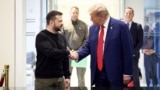 Ukrainanyň prezidenti Wolodymyr Zelenski ABŞ-nyň 45-nji prezidenti Donald Tramp bilen. Nýu-Ýork, 2024-nji ýylyň 27-nji sentýabry