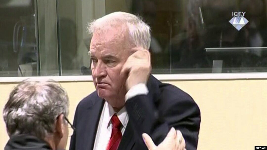 Ratko Mladić uoči izricanja presude u haškom tribunalu, 22. novembar 2017.