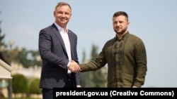 Президенти Польщі та України – Анджей Дуда і Володимир Зеленський. Київ, 23 серпня 2022 року