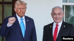 Дональд Трамп жана Биньямин Нетаньяху. 