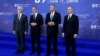 Президенти Чехії Петр Павел, Латвії Едгарс Рінкевичс, Румунії Клаус Йоганніс і Польщі Анджей Дуда під час зустричі «Бухарестської дев’ятки» (B9), також відомої як саміт Східного флангу НАТО в Ризі, Латвія, 11 червня 2024 року