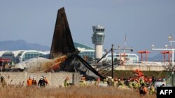  Jeju Air компаниясына таандык Boeing 737-800 учагы. Түштүк Корея, 29-декабрь, 2024-жыл.