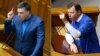 Олег Тягнибок (ліворуч) і Олег Ляшко