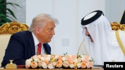 Давҳа, Қатар, 14 май. Мулоқоти президенти ИМА Доналд Трамп ва амири Қатар Тамим бин Ҳамад Аттанӣ