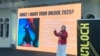 Қырғызстандық белсенді Жулдызай Турдыбекова UNLOCK-2025 жиынында жобасын таныстырып тұр. Прага, 19 мамыр, 2025 жыл.
