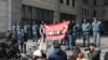 Акция протеста в защиту прав армянских пленных и заложников, незаконно удерживаемых в Баку, перед зданием МИД Еревана, 17 января 2025 г.