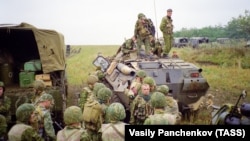 Бойцы российского спецназа в Дагестане, 1999 год