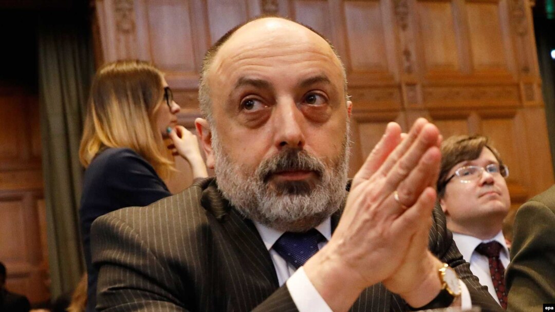 Роман Колодкін під час слухань в Міжнародному суді ООН в Гаазі, 6 березня 2017 року 