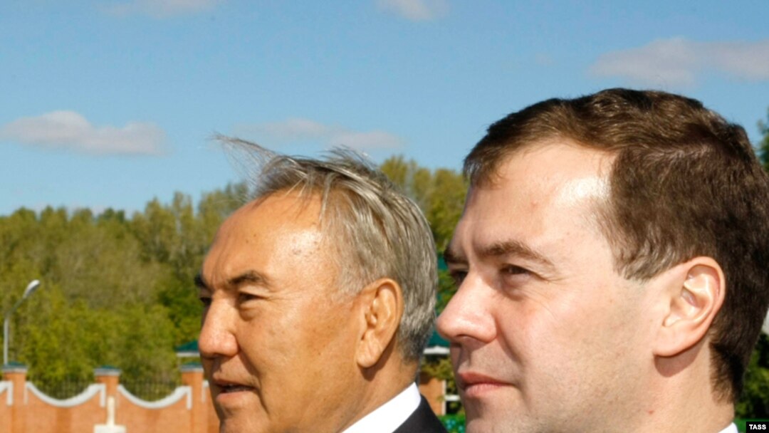 Президенты Н.Назарбаев и Д.Медведев. Актобе, 22 сентября 2008 года.