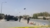 Afghan forces cordoned off the area after the attack. 