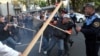 Armenia - Protesters clash with riot police in Yerevan, 5Nov2013.