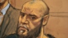 An artist's impression of Muhanad Mahmoud al-Farekh in a federal court last year in New York.