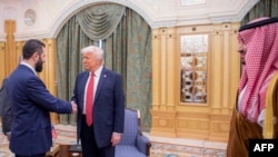  Ахмэд аш-Шараа і Дональд Трамп. Эр-Рыяд, 14 траўня 2025 году