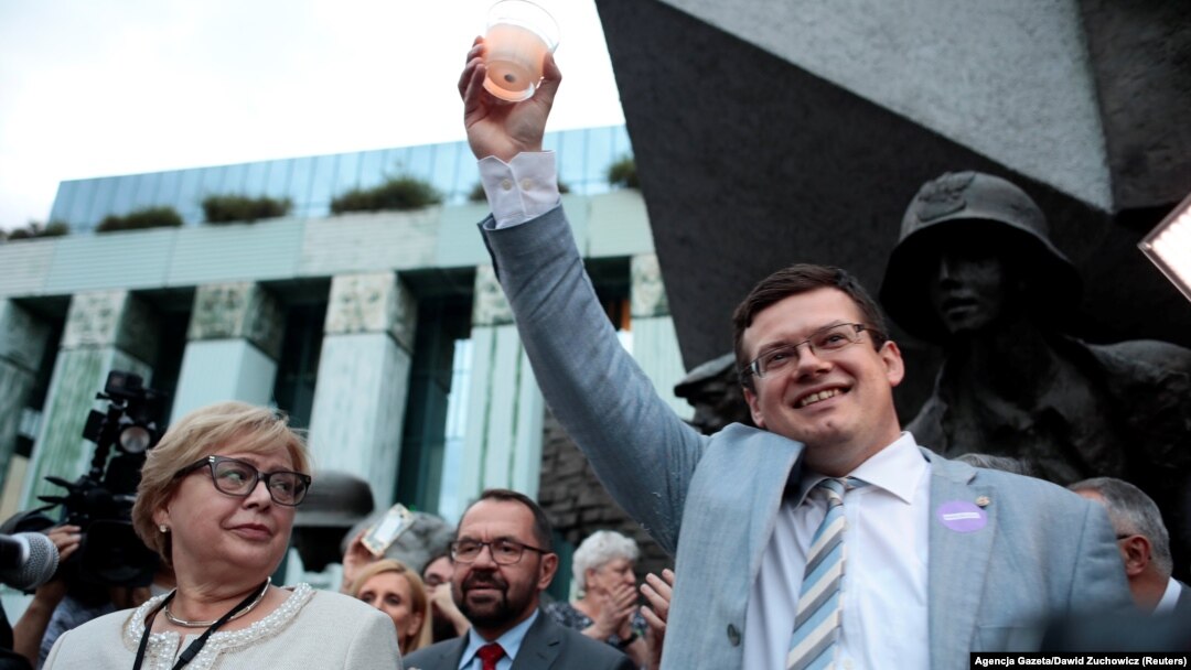Predsjednica Vrhovnog suda Poljske Malgoržata Gersdorf na protestu u Varšavi