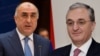 Главы МИД Армении и Азербайджана - Зограб Мнацаканян (справа) и Эльмар Мамедъяров