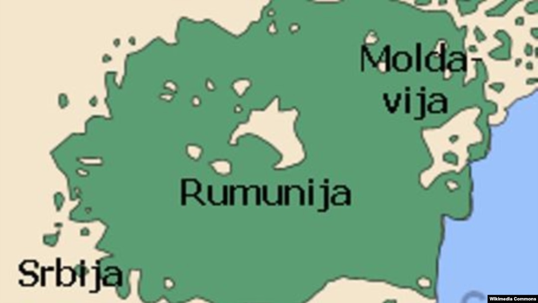 Etnička mapa područja gde žive vlasi u Srbiji i Rumuniji