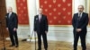Слева направо: Ильхам Алиев, Владимир Путин и Никол Пашинян, Москва, 11 января 2021 г. 