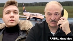 Роман Протасевич и Александр Лукашенко (коллаж)