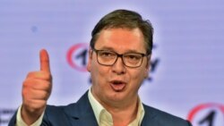 Aleksandar Vučić, predsednik Srbije i Srpske napredne stranke u izbornoj noći 21. juna 2020.