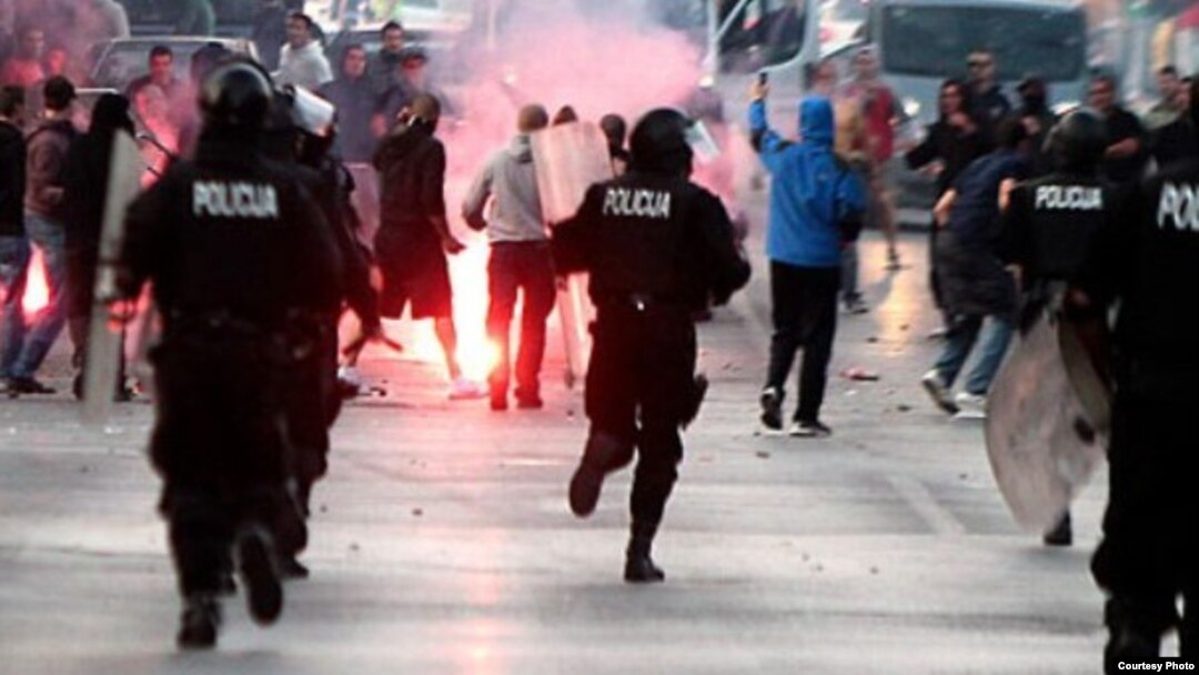 Neredi u Sarajevu, 6. oktobar 2011, foto: depo.ba