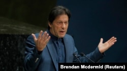 عمران خان د ملګرو ملتونو عمومي اسمبلۍ ته د وینا پر مهال 