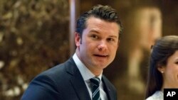 12 листопада стало відомо, що Дональд Трамп пропонуватиме міністром оборони Сполучених Штатів ведучого каналу Fox News Піта Геґсета.