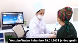 Aşgabadyň keselhanasy. "Altyn Asyr" telekanalynyň gepleşiginden pursat. 2021-nji ýylyň 29-njy ýanwary.