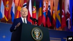 Президент Джо Байден виступає з промовою з нагоди 75-ї річниці НАТО у Вашингтоні, США, 9 липня 2024 року