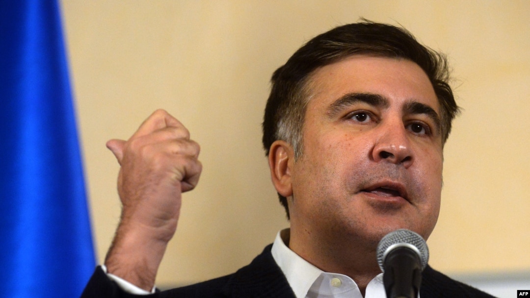 Former Georgian President Mikheil Saakashvili in December