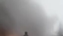 Видео с места крушения грузового самолета близ аэропорта "Манас"