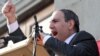 Armenia - "Haykakan Zhamanak" editor Nikol Pashinian addresses an opposition rally in Yerevan, 31May2011.