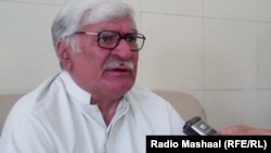 Peshawar:Asfandyar Wali Khan, leader of ANP talking to Radio Mashaal
