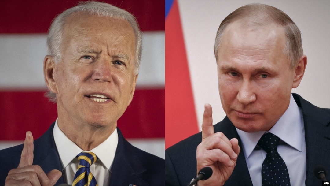 Президент США Джо Байден і президент Росії Володимир Путін (комбіноване фото зліва направо)